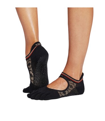 ToeSox Bellarina No-Show Grip teensokken zwart