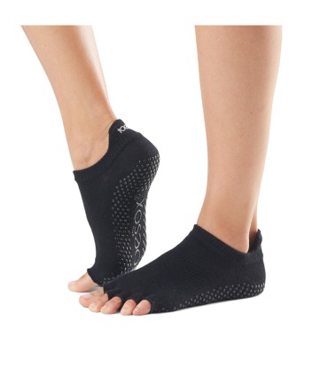 ToeSox Yoga HT No-Show Grip Socks teensokken Zwart