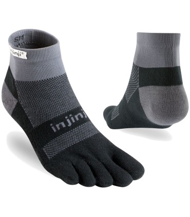 Injinji Run Midweight Mini-Crew zwart/grijs