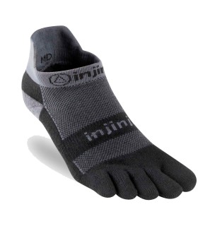Injinji Run Midweight No-Show Zwart/Grijs