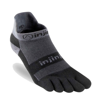 Injinji Run Midweight No-Show Zwart/Grijs