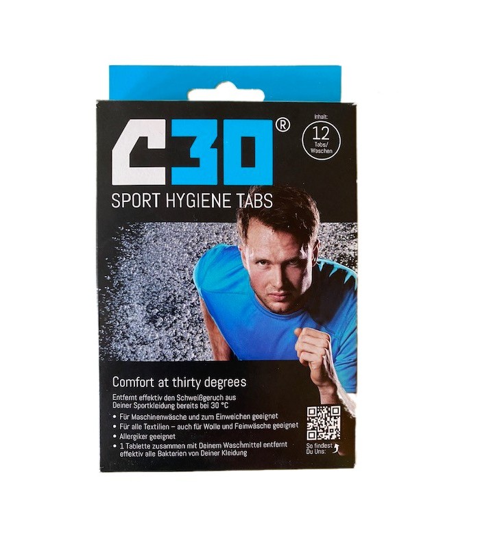 C30 Sport Hygiene Tabs Wastabletten Voorzijde