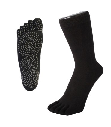 TOETOE Yoga & Pilatus Grip Mid-Calf teensokken zwart